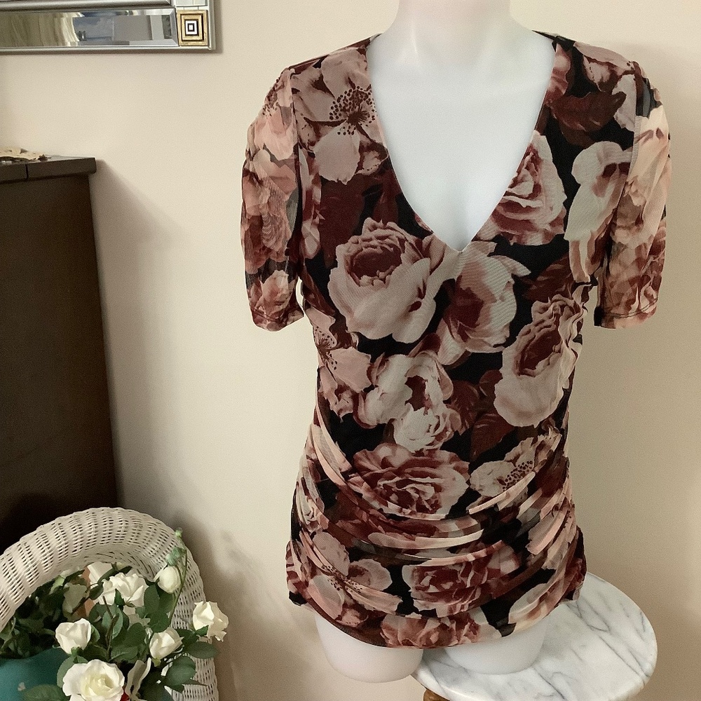 NWT Ruched Babydoll Top Large